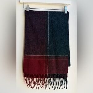 Suantrai Of Ireland  100% Wool Scarf Burgundy & Black